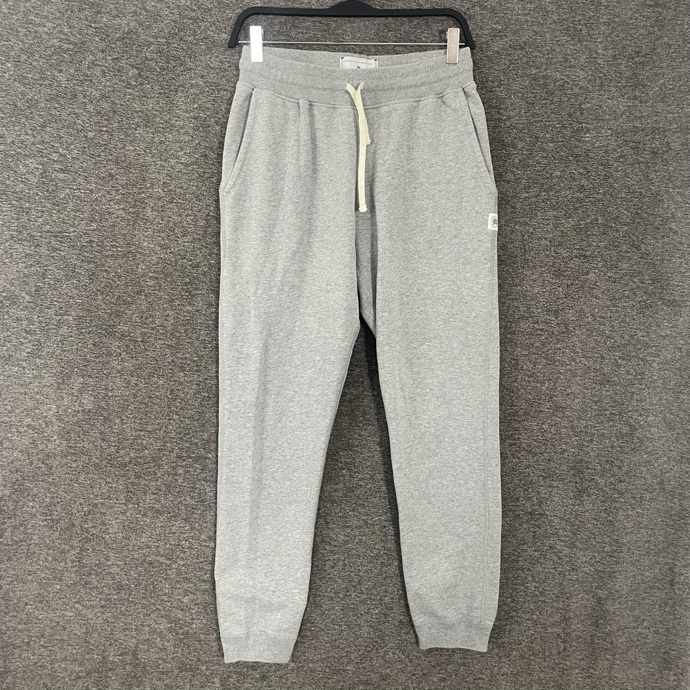 Reigning Champ Pants Mens Small Gray Fleece Sweatpants Joggers Elastic Waist